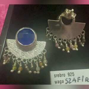 Elegant Silver and Blue Dangle Earrings